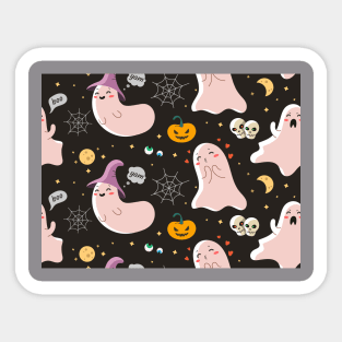 Cute Boo Halloween Gift Sticker